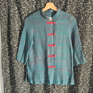 Unique small,  soft and lightweight jacket that would be perfect over any top!